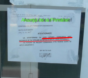 Anuntul de la Primarie