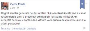 Ponta pe facebook