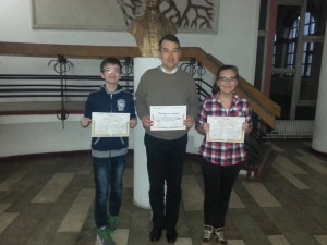Andrei Radu, prof. Turcu si Bogdan Ana Maria Iulia