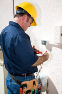 Electrician with Tools